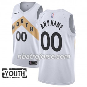 Barn Toronto Raptors Tröja Skräddarsydda 2018-19 Nike City Edition Vit Swingman